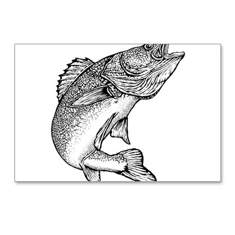 460x460 Walleye Postcards (Package Of 8) By Fished - Walleye Sketch