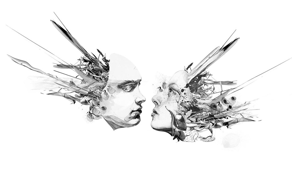 1024x612 Manga Sketch, Abstract Wallpapers, Hd Images, Cool, Geometric - Wallpaper Hd Sketch