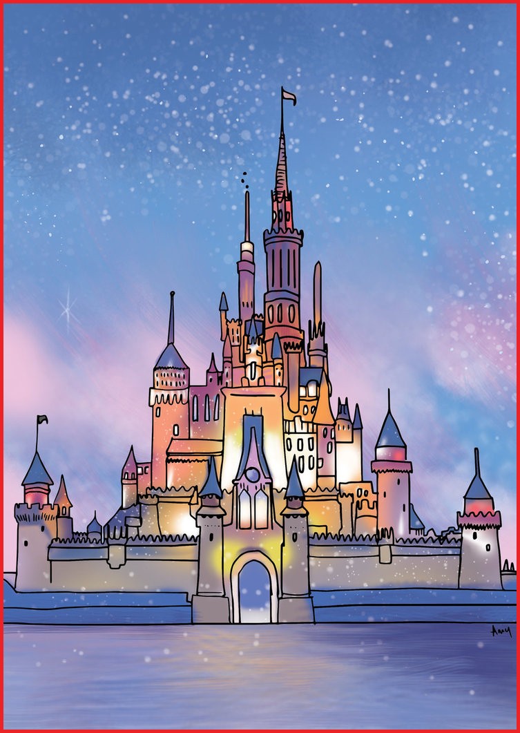 753x1061 Disneyland Drawings - Walt Disney Castle Sketch
