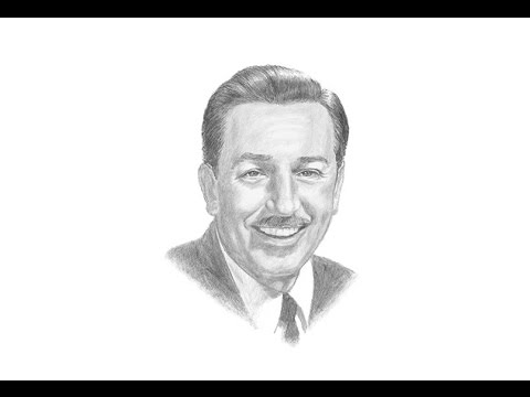 480x360 Walt Disney Portrait Drawing - Walt Disney Sketches