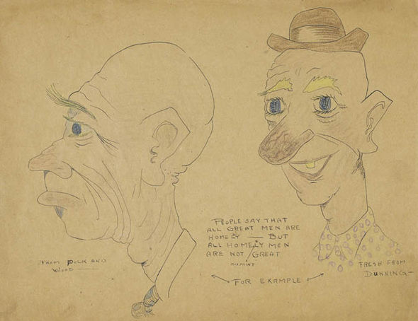 590x454 A Ww1 Scrapbook That Hints - Walt Disney Sketches