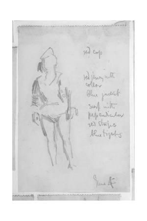 300x450 Sketch Of A Female Figure, 1888 Giclee Print By Walter Richard - Walter Sketch