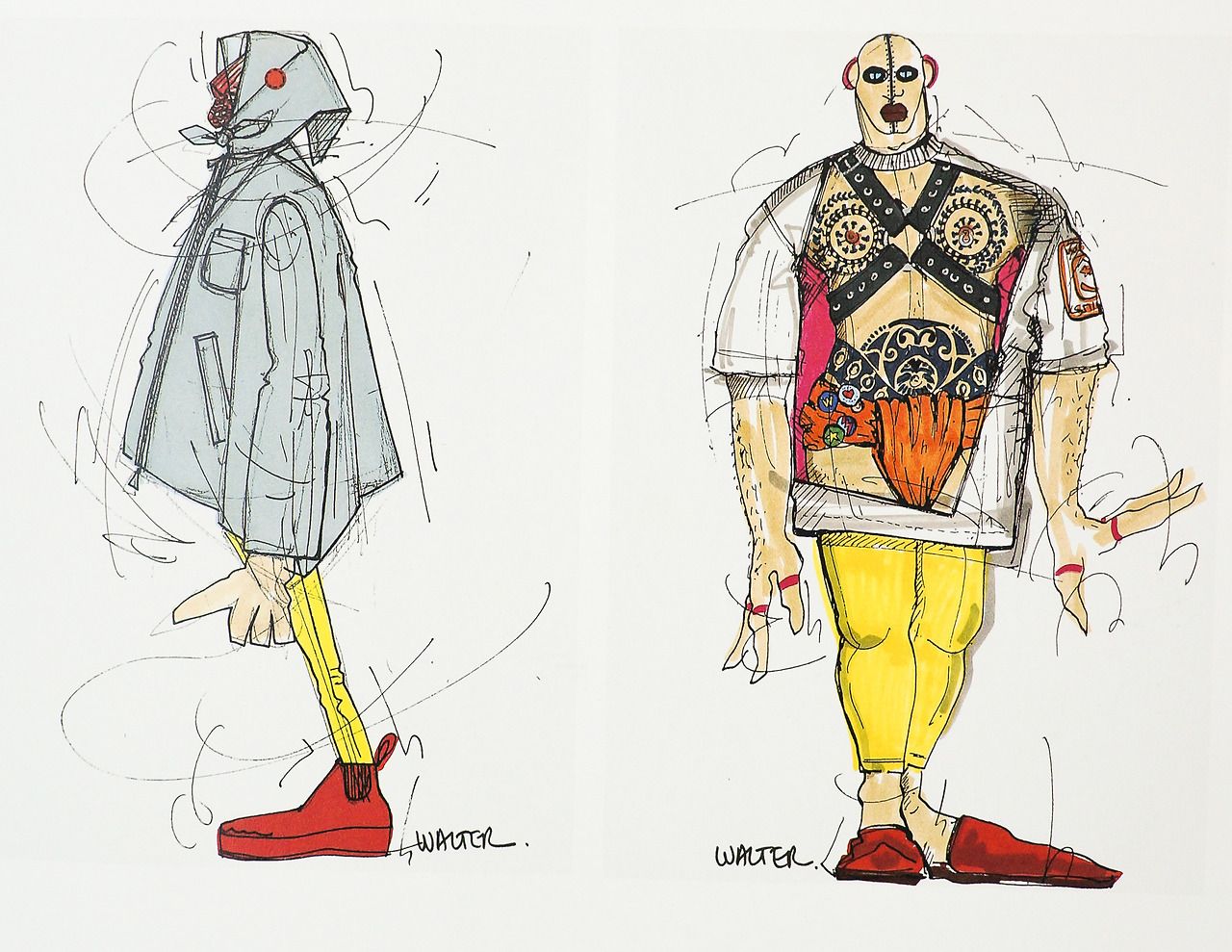 1280x989 Walter Van Beirendonck Design Sketches Skiss - Walter Sketch