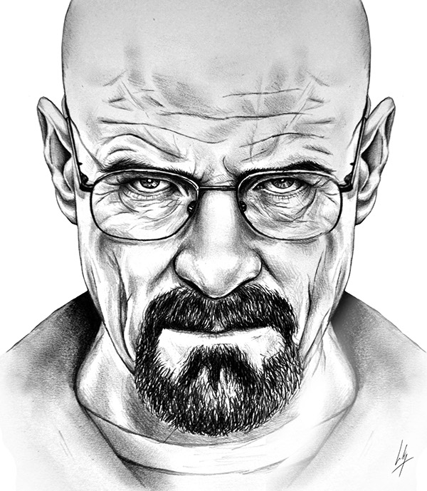 600x689 Walter White Drawing, Pencil, Sketch, Colorful, Realistic Art - Walter Sketch