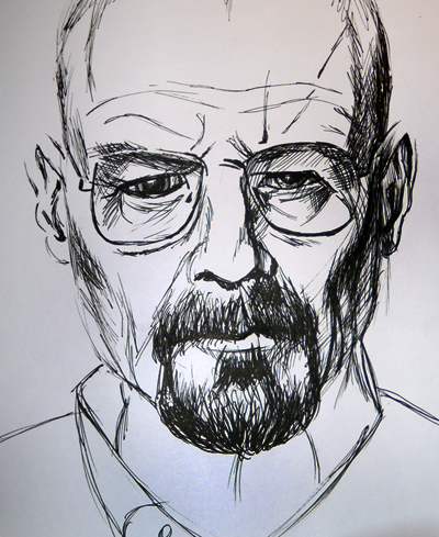400x489 Walter White Sketch By Firstxaidxkit - Walter Sketch