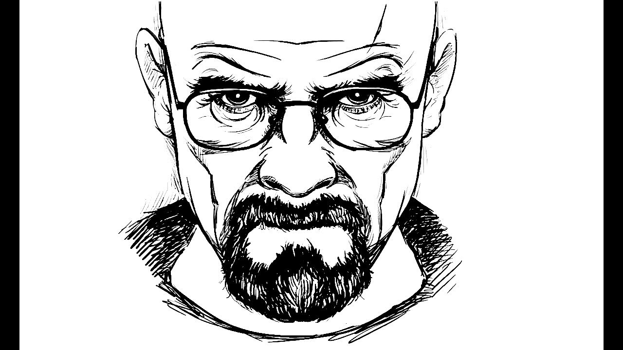 1280x720 How To Draw Walter White - Walter White Sketch