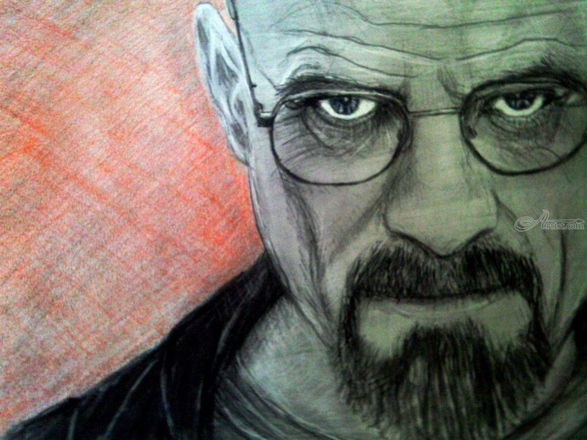 850x638 Walter White Drawings Sketch By Paula Soesbe - Walter White Sketch