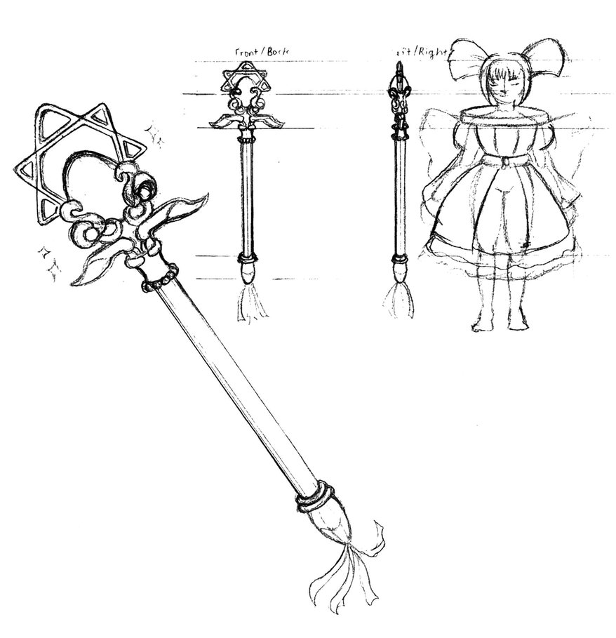 878x909 Wand Design Sketch By Spritemight - Wand Sketch