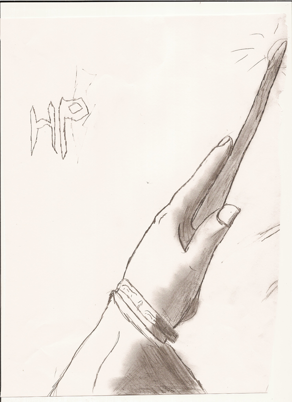 600x825 Wand Sketch With Shading By Sightwolfdakota - Wand Sketch
