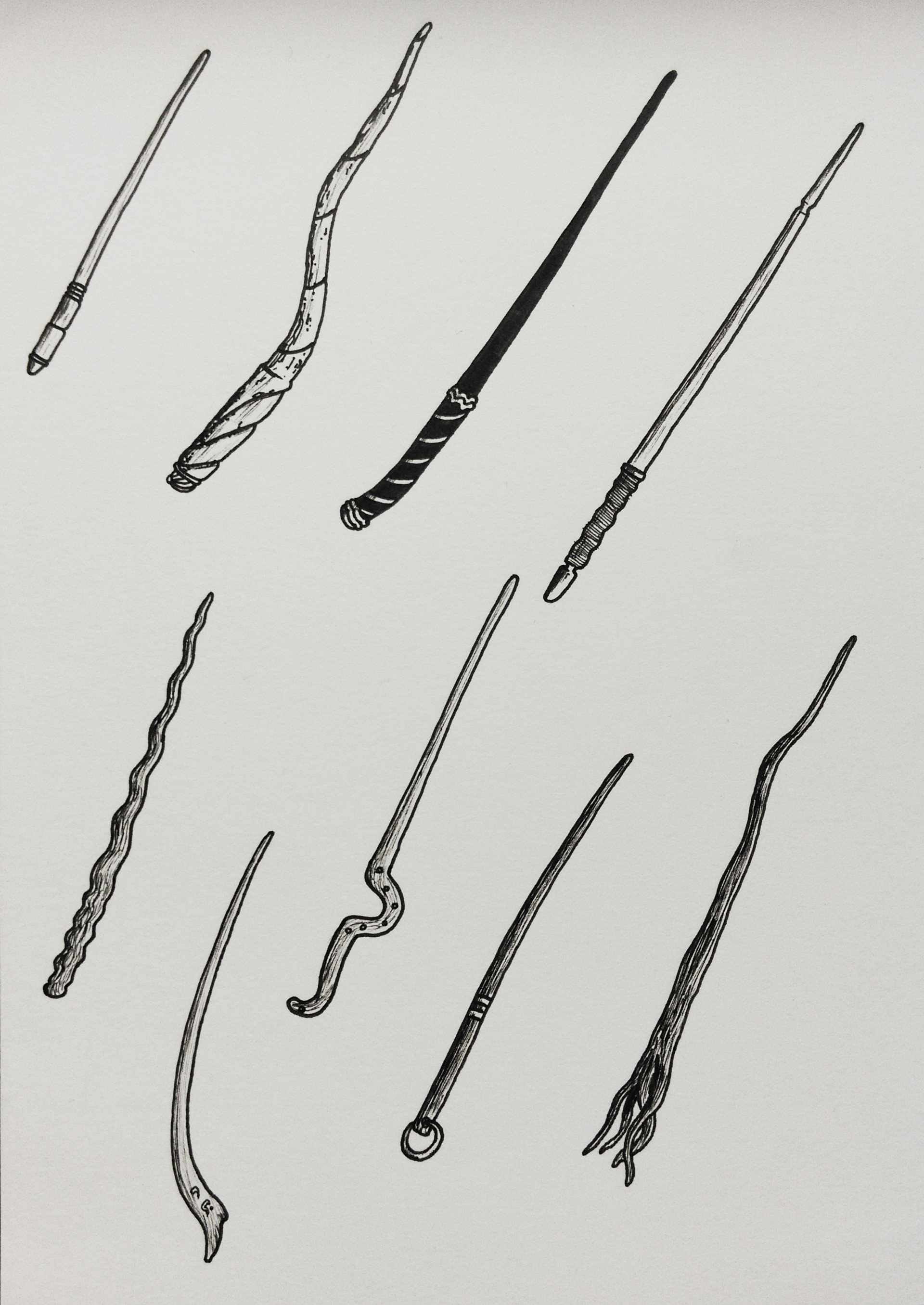 1920x2711 Harry Potter Wand Drawing Collection Of Drawing Of Harry - Wand Sketch