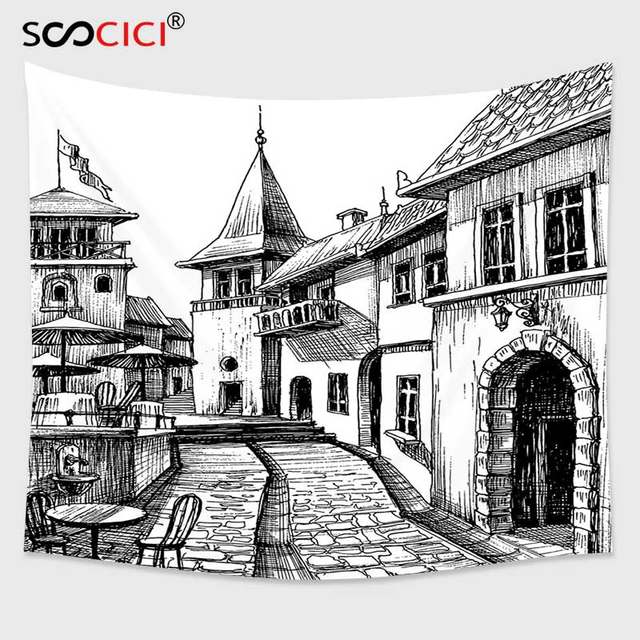 640x640 Online Shop Cutom Tapestry Wall Hanging,wanderlust Decor Old - Wanderlust Sketch