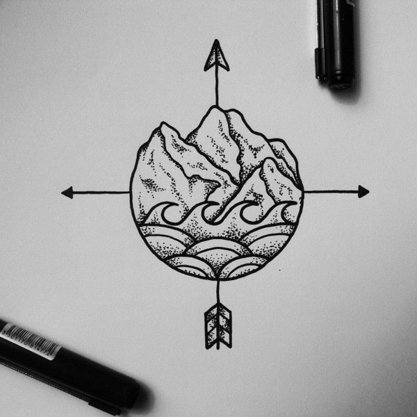 600x600 Ride The Wave - Wanderlust Sketch