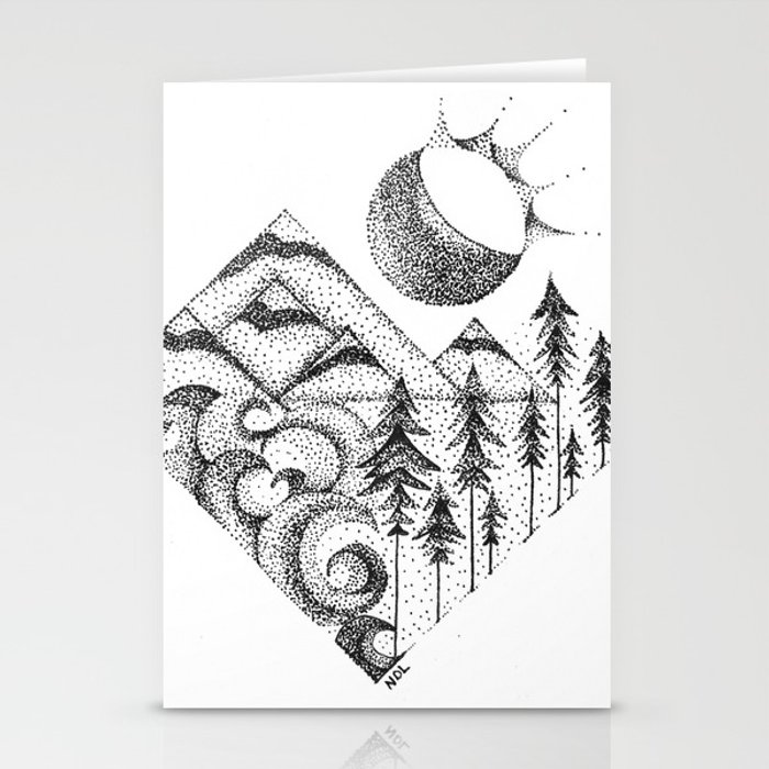 700x700 Wanderlust Drawing Stationery Cards By Treelovergirl Society6 - Wanderlust Sketch