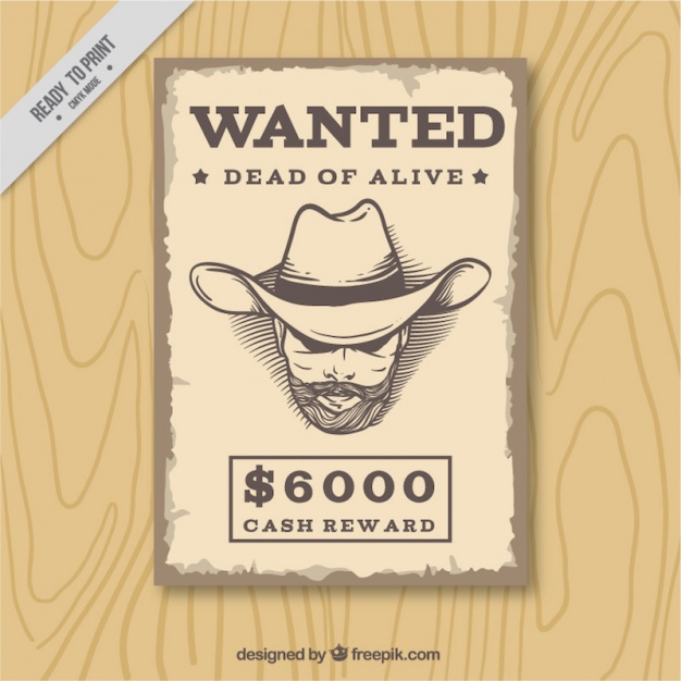 Wanted Poster Sketch at PaintingValley.com | Explore collection of ...