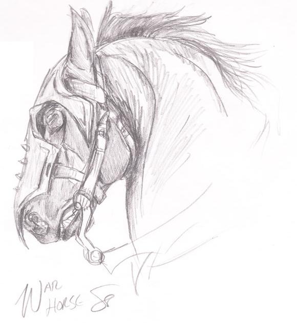 580x631 War Horse By Revolver Waffle - War Horse Sketch