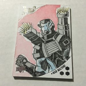 300x300 Carlos Eduardo War Machine Sketch Card 2017 Marvel Premier 1 Of 1 - War Machine Sketch