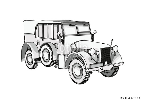 500x354 Sketch Of An Old War Machine Vector Stock Image And Royalty Free - War Machine Sketch