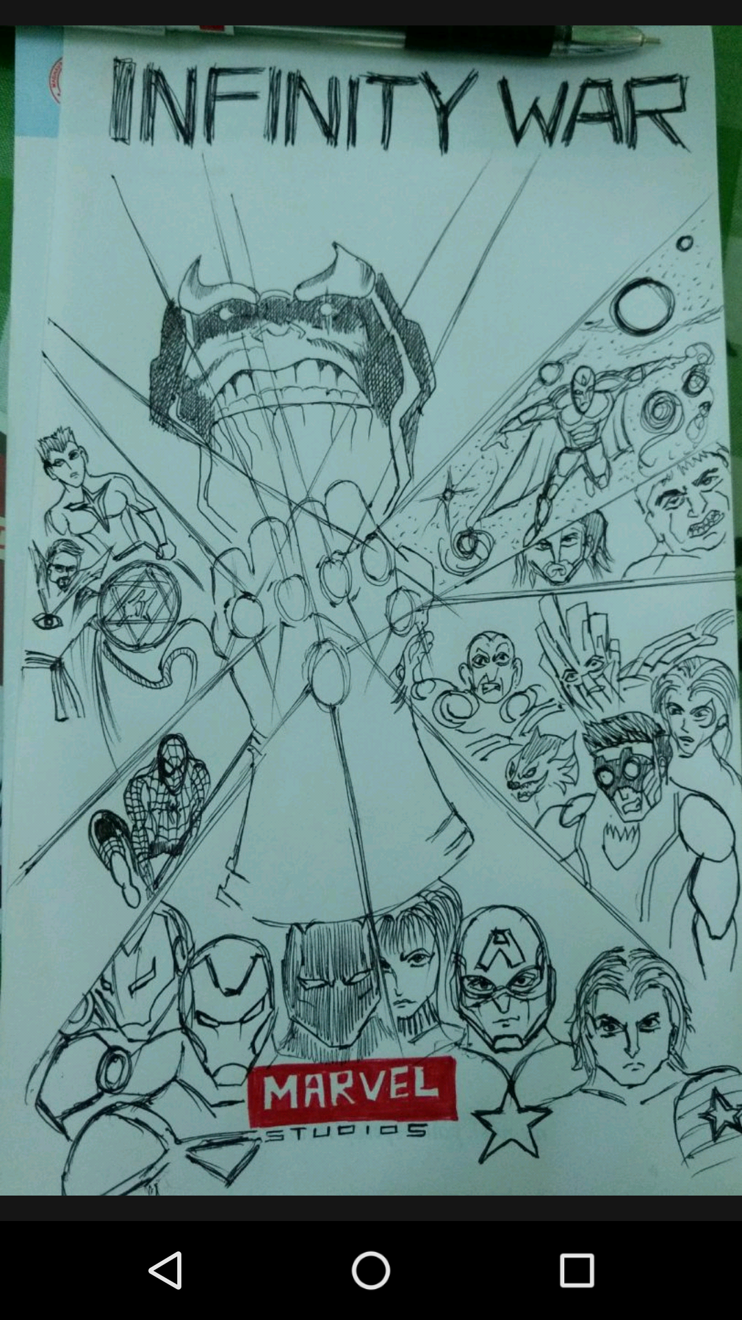 1080x1920 This Infinity War Sketch I Made After Getting Hyped Months Ago - War Sketch