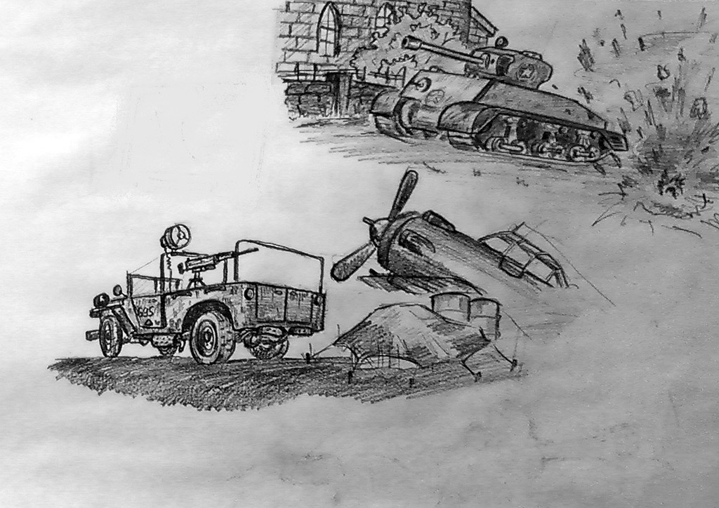 1024x724 War Sketches By Ulyanovetz - War Sketch