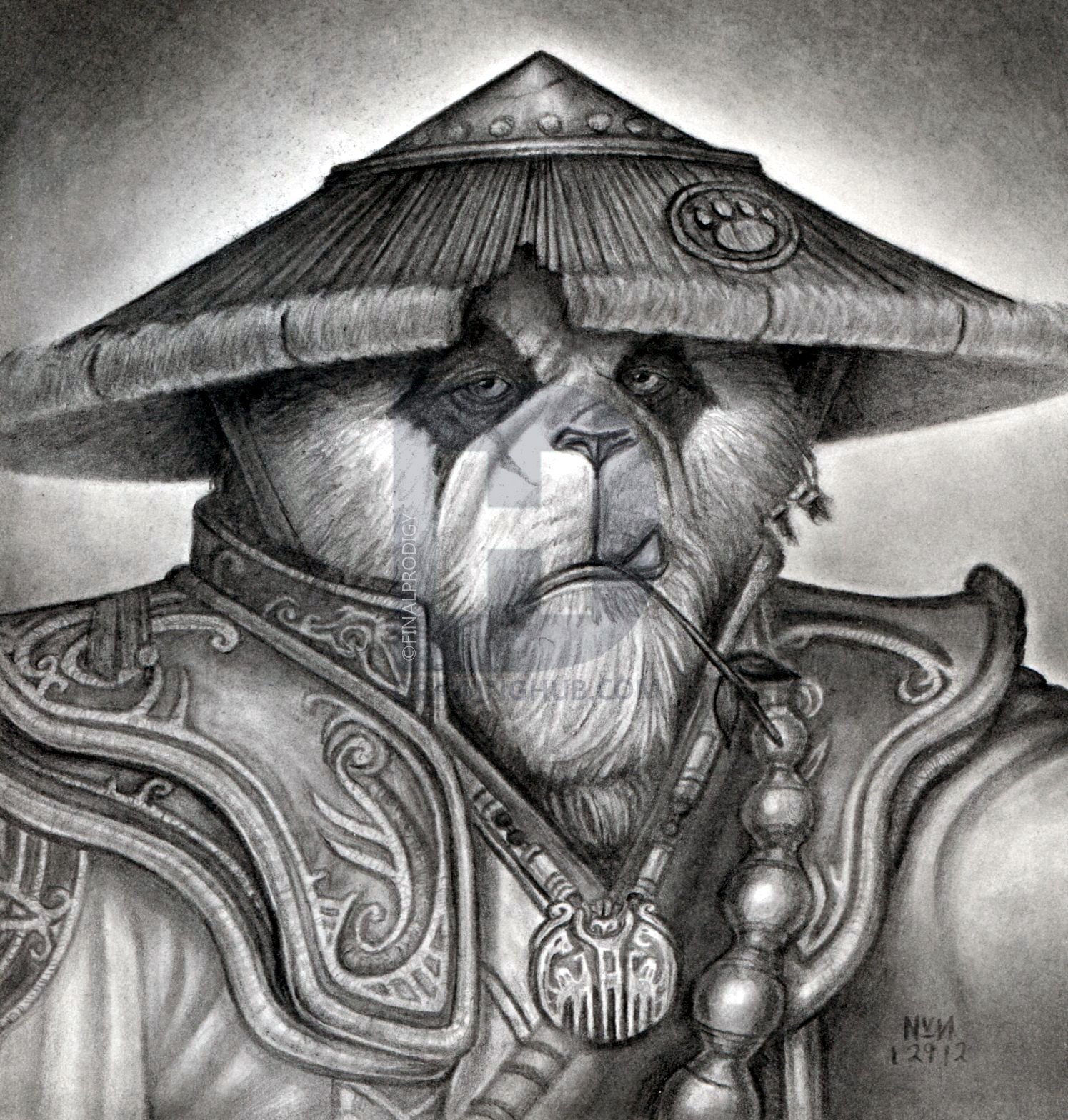 1495x1568 How To Draw A Pandaren, World Of Warcraft, Pandaren, Step By Step - Warcraft Sketch