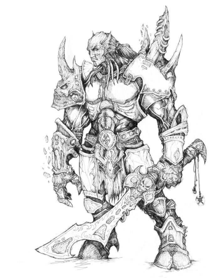 670x887 Image Result For World Of Warcraft Sketch Drawing - Warcraft Sketch