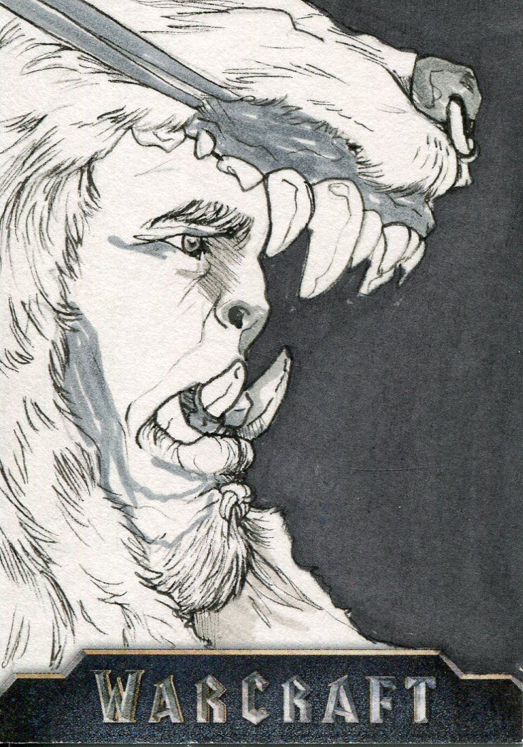 734x1047 Topps Warcraft The Movie 2016 Sketch Card By Kaela Croft Ebay - Warcraft Sketch