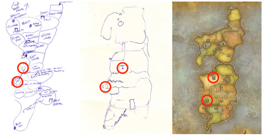 850x441 World Of Warcraft, Eastern Kingdoms. Cognitive Mapping Sketch - Warcraft Sketch