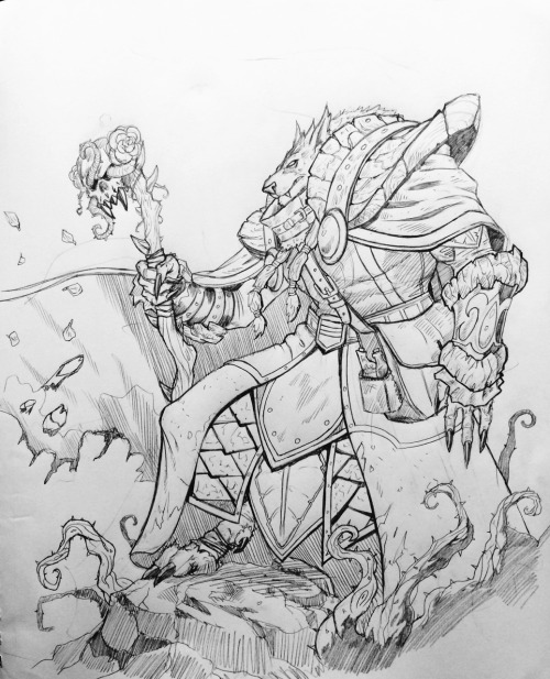 500x617 Warcraft Drawing Challenge Tumblr - Warcraft Sketch