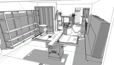 400x230 Shop Layout Using Sketchup And The 3d Warehouse - Warehouse Sketch