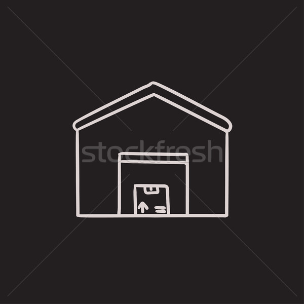 600x600 Warehouse Sketch Icon. Vector Illustration Andrei Krauchuk - Warehouse Sketch