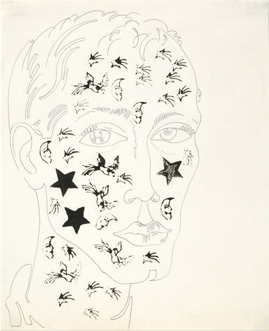 386x475 Rubber Stamping - Warhol Sketches