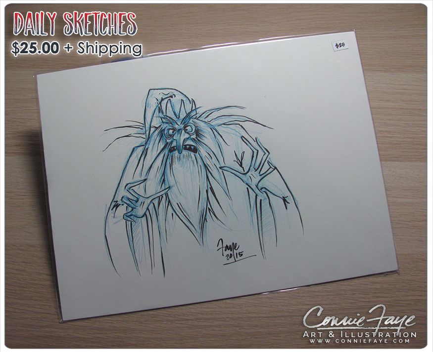 875x713 Winter Warlock Santa Claus Is Coming To Town Daily Sketch Connie - Warlock Sketch