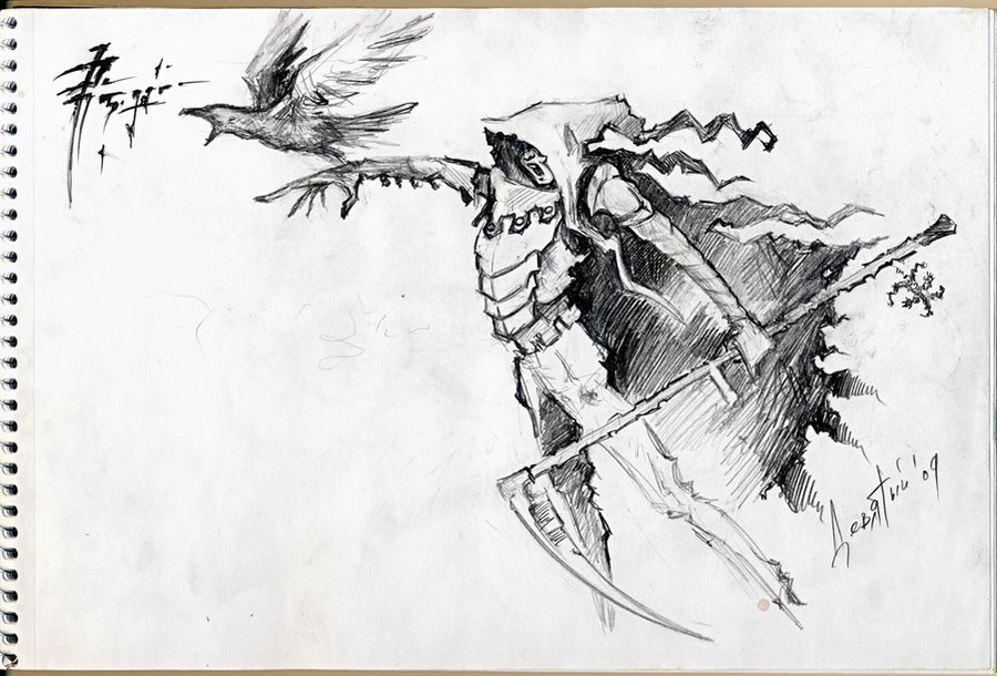 900x610 Warlock Sketch 2oo9 By 9th Max - Warlock Sketch