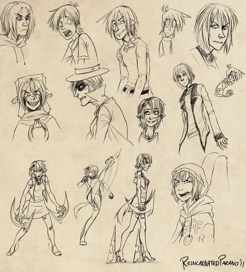 849x941 Warm Up Sketches By Paraparano - Warm Up Sketches