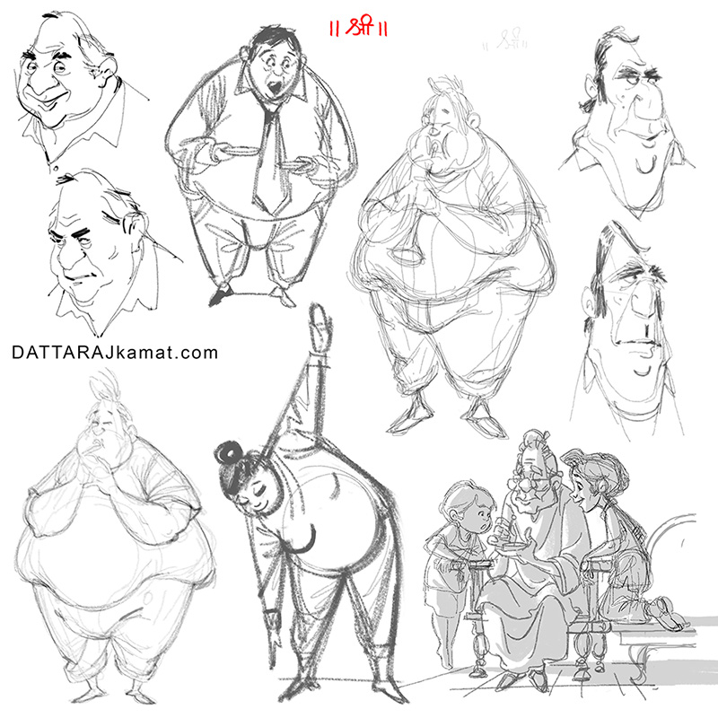 800x800 Dattaraj Kamat Animation Art Warm Up Sketches - Warm Up Sketches