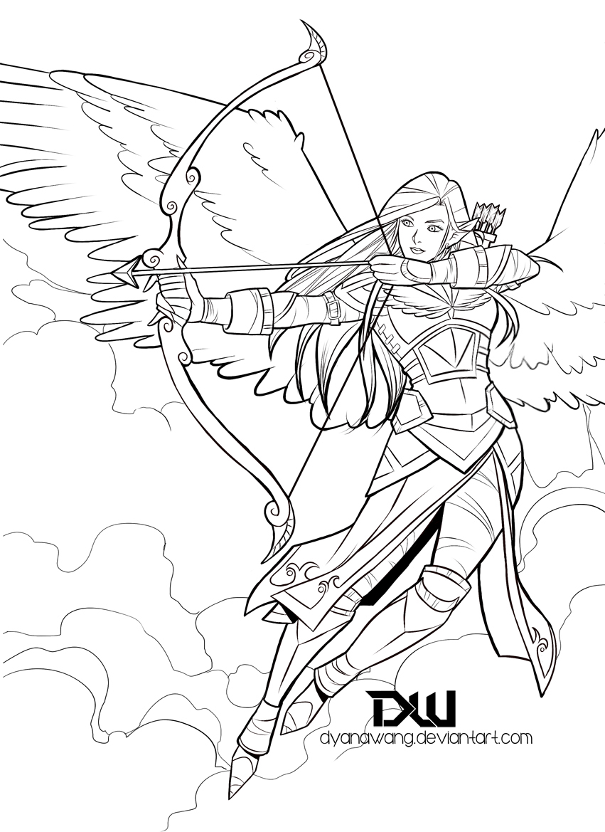 851x1169 Warrior Angel Sketches - Warrior Angel Sketch