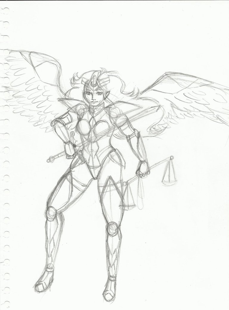 768x1039 Warrior Angel By Alesan94 - Warrior Angel Sketch