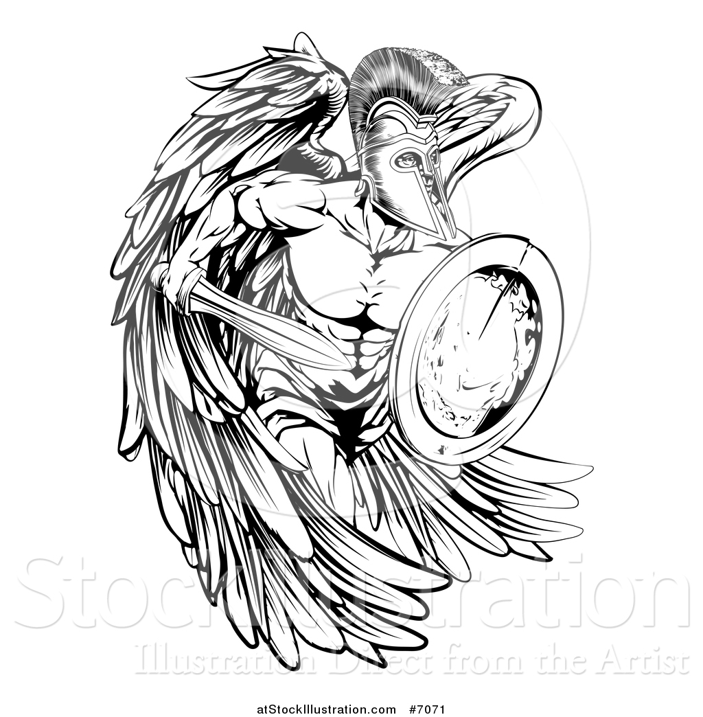 1024x1044 Warrior Angel Clipart - Warrior Angel Sketch