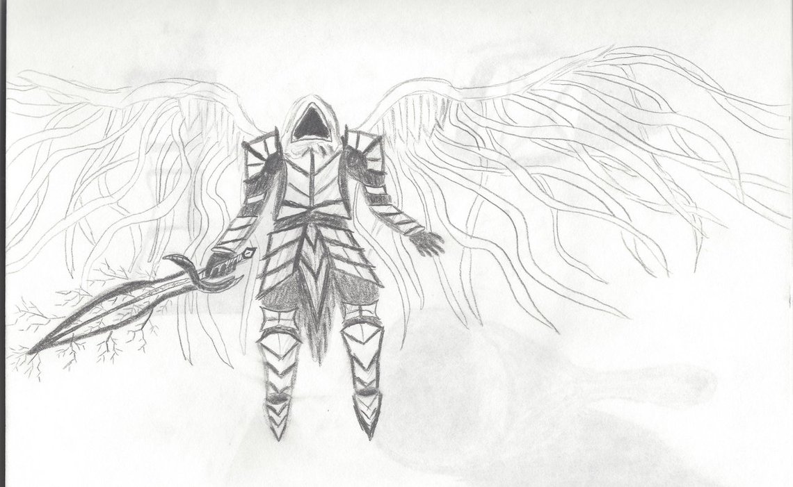 1140x701 Angel Warrior Drawing By Angelfire400 - Warrior Angel Sketch
