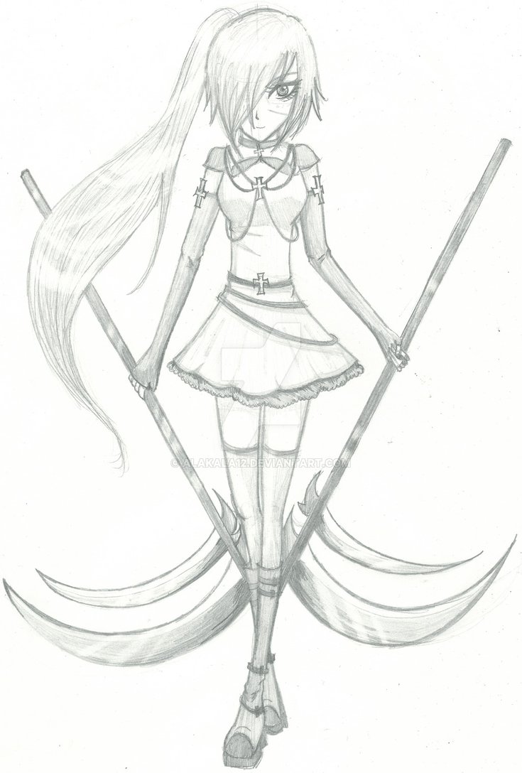 735x1088 Manga Warrior Girl Sketch By Alakala12 - Warrior Girl Sketch