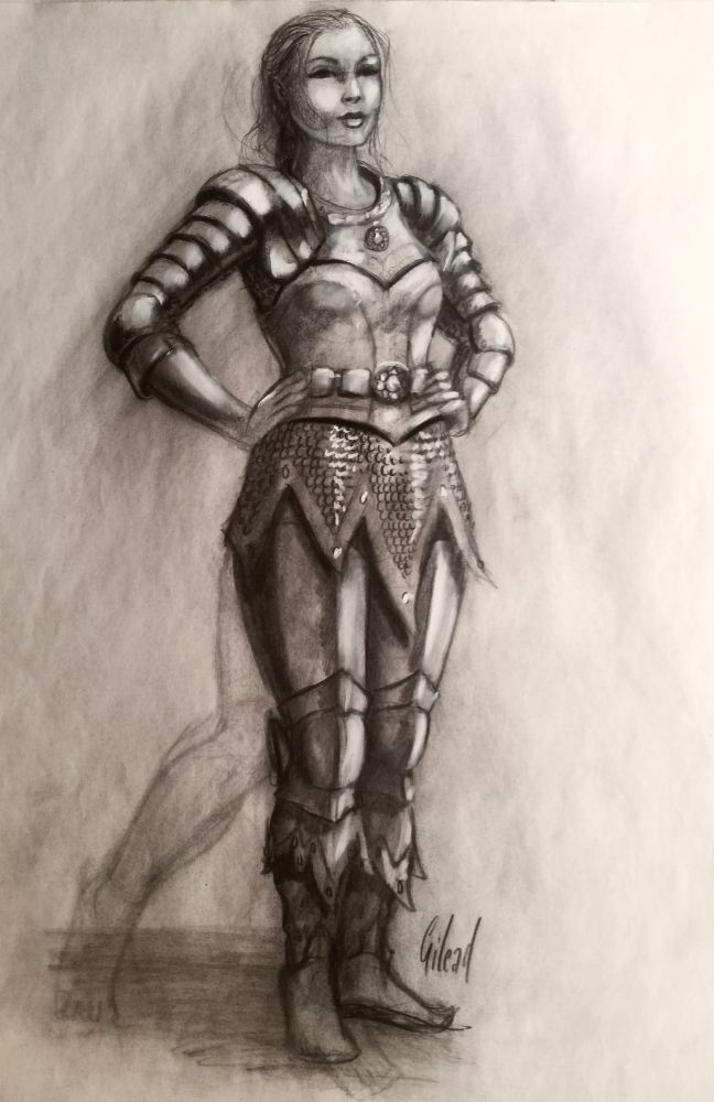 648x1000 Fantasy Art By Gilead Drawings Paintings And Coloring Books April - Warrior Woman Sketch