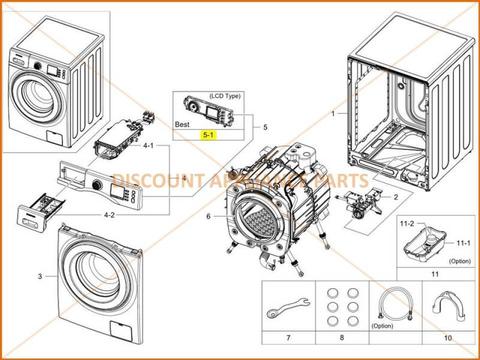 480x360 Samsung Washing Machine Display Pcb Part - Washing Machine Sketch