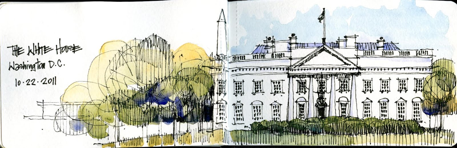 1600x519 Urban Sketchers Midwest Another Vacation Sketch - Washington Dc Sketch