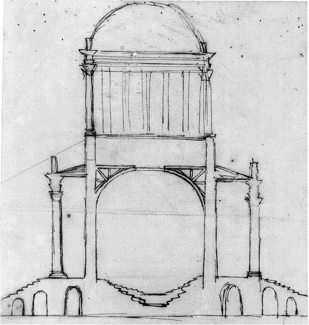 609x640 Monuments, Washington, D.c. Sketch - Washington Dc Sketch