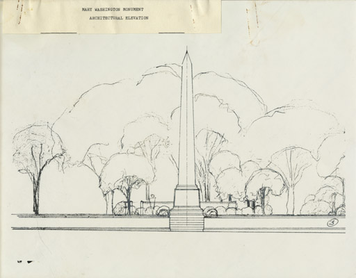 512x400 Mary Washington Monument Virginia Museum Of History Amp Culture - Washington Monument Sketch