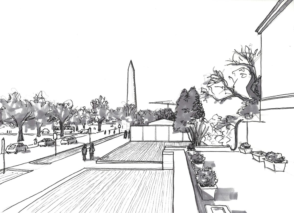 1200x871 Sketching In Dc Scott Donaldson - Washington Monument Sketch