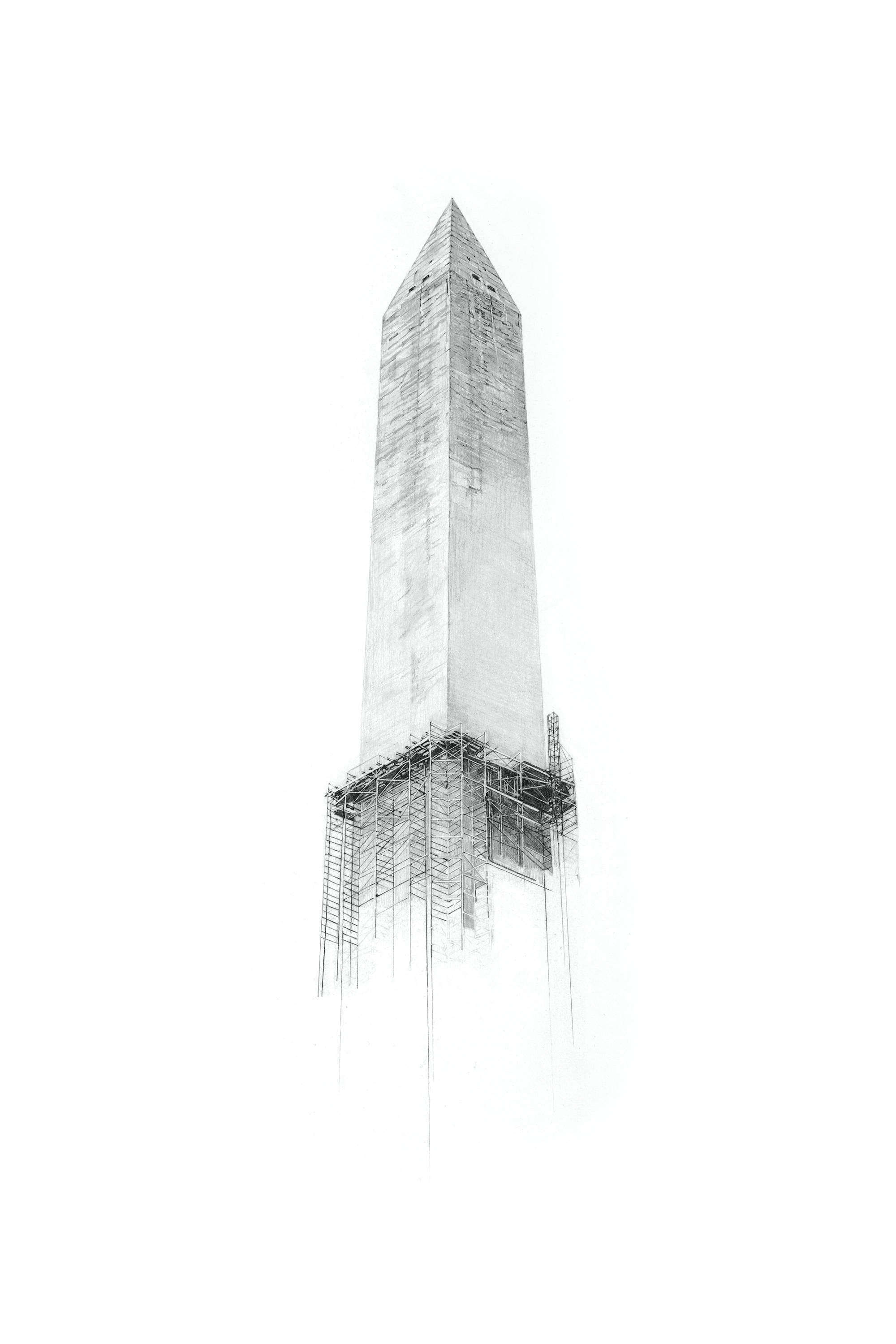2000x3000 Washington Monument Charcoal Drawing Print 16x24 Etsy - Washington Monument Sketch