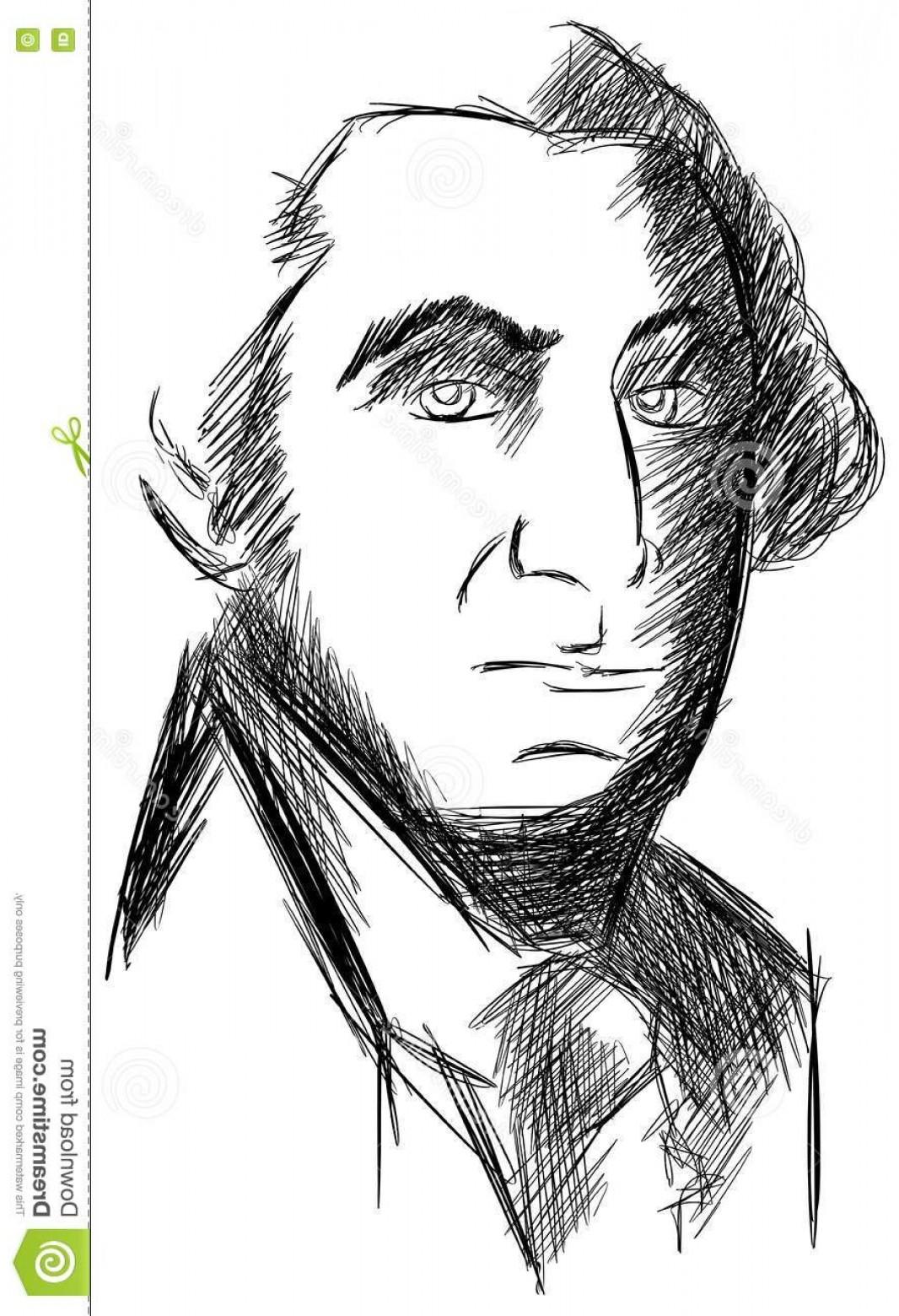 1066x1560 Stock Illustration Sketch George Washington Isolated Image - Washington Sketch