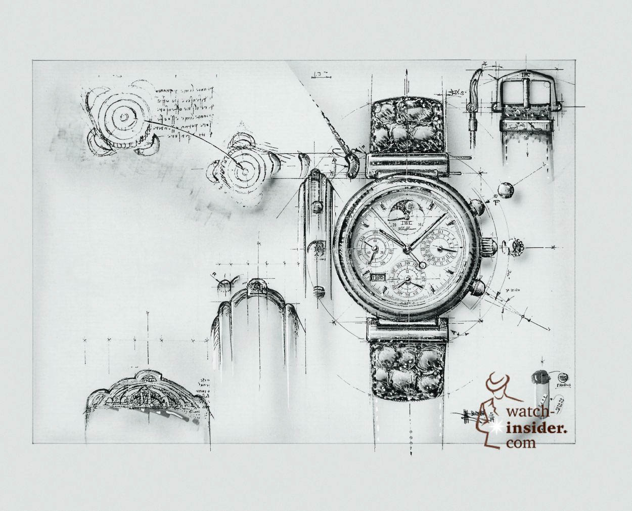 1250x1010 Kurt Klaus, The Inventor Of The Ingenious Autonomous Iwc Perpetual - Watch Design Sketches