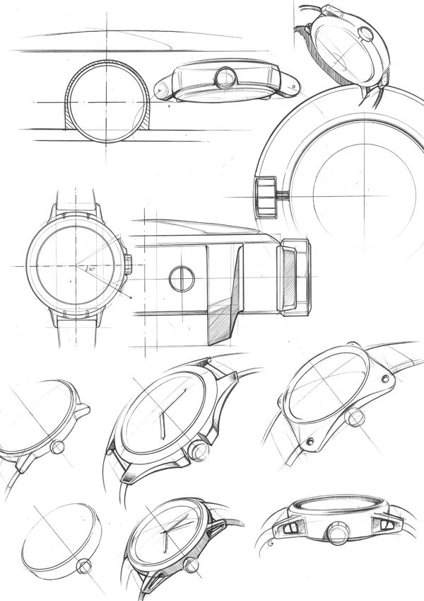 600x849 Vooc Watch Design On Behance Industrialproduct Sketch - Watch Design Sketches